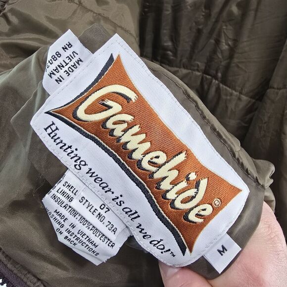 Gamehide Jacket Mens Medium Camo Grassland Mossy Oak Duck Blind Hunting Coat Vtg - Picture 3 of 13